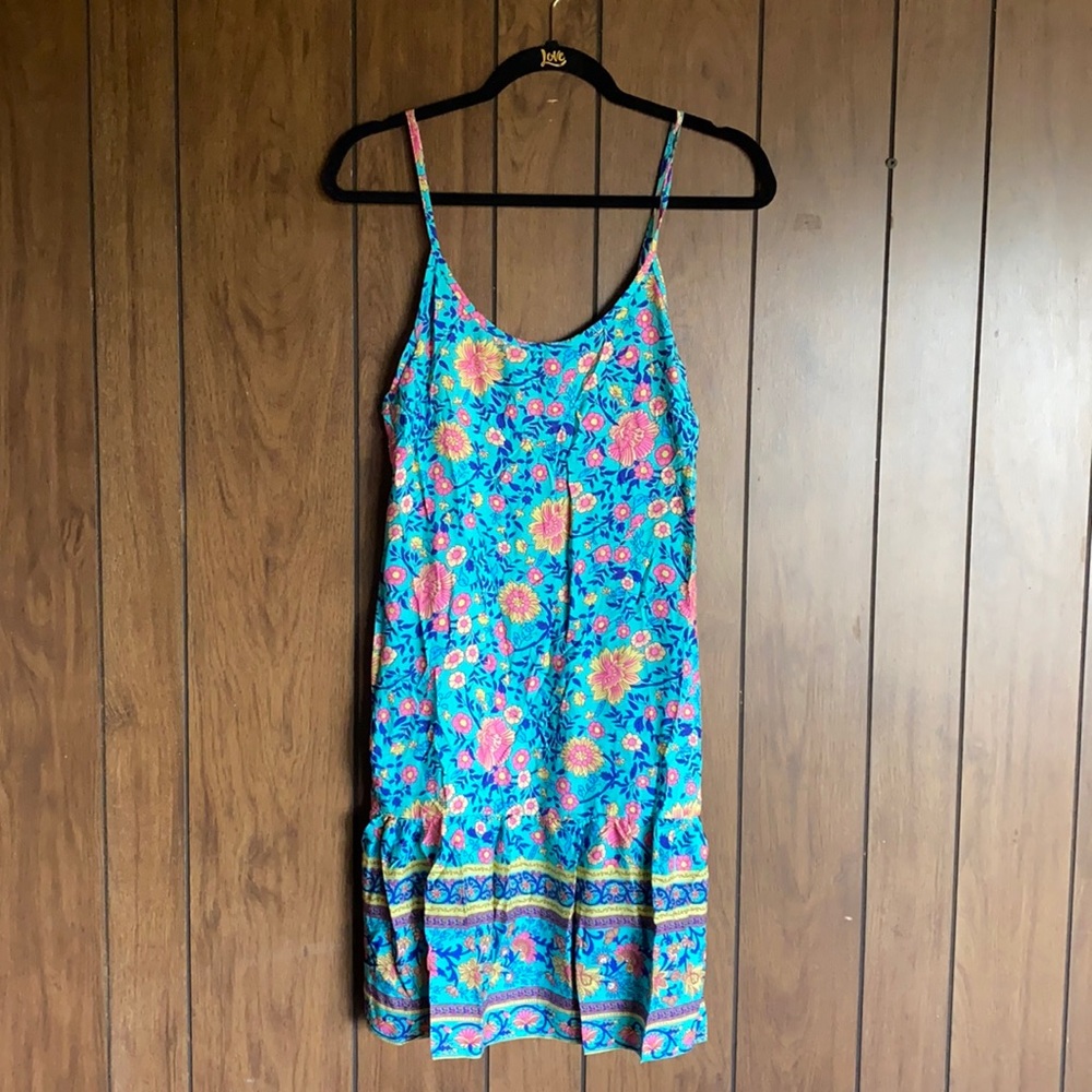 Teal floral Summer Dress